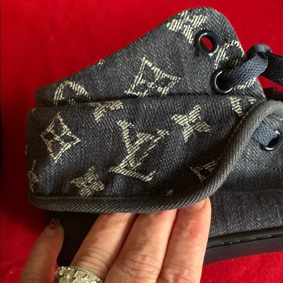Louis Vuitton High/Low Top Denim Brea Sneakers sz 8/38 - Picture 10 of 13
